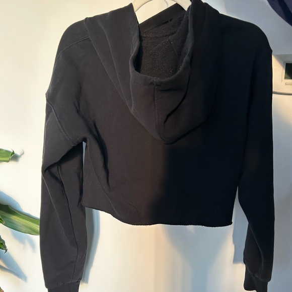 Cropped black lazy pants hoodie - Picture 2 of 2